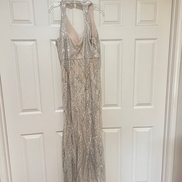 R & M Richards Sleeveless Two Tone Sequin Formal Gown wedding guest size 12 SPO - Picture 6 of 12